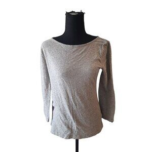 J. Crew Gray Long Sleeve metal Studded Shirt Size M Casual Preppy Classic Office